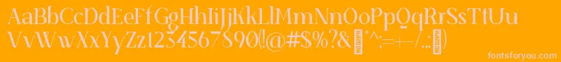SenzabellaRegular Font – Pink Fonts on Orange Background