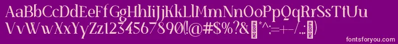 SenzabellaRegular Font – Pink Fonts on Purple Background