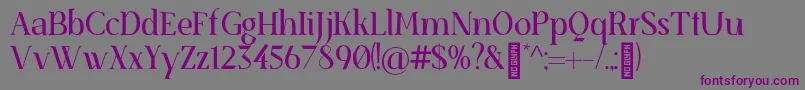 SenzabellaRegular Font – Purple Fonts on Gray Background