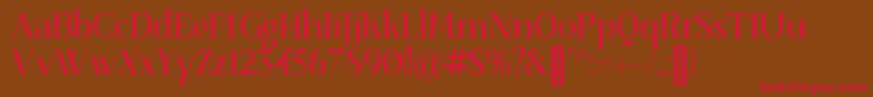 SenzabellaRegular Font – Red Fonts on Brown Background