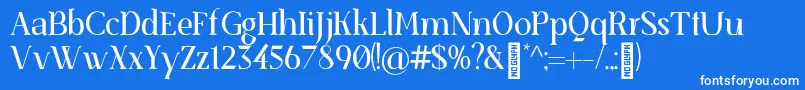 SenzabellaRegular Font – White Fonts on Blue Background