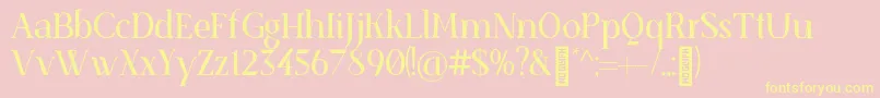 SenzabellaRegular Font – Yellow Fonts on Pink Background