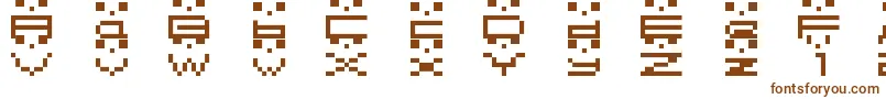 フォントMrFont – 白い背景に茶色のフォント