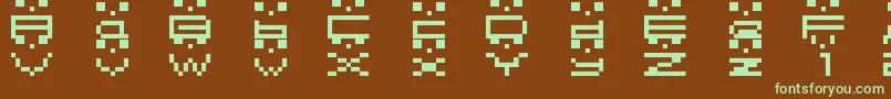 Шрифт MrFont – зелёные шрифты на коричневом фоне