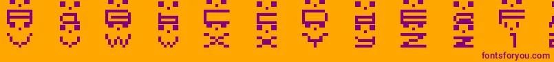 フォントMrFont – オレンジの背景に紫のフォント