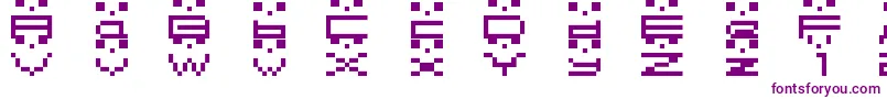 フォントMrFont – 白い背景に紫のフォント