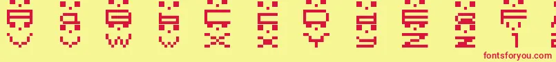 フォントMrFont – 赤い文字の黄色い背景