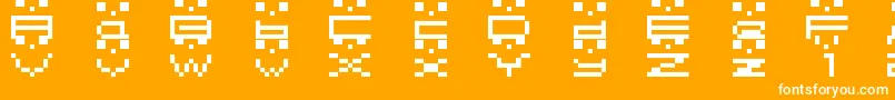 フォントMrFont – オレンジの背景に白い文字