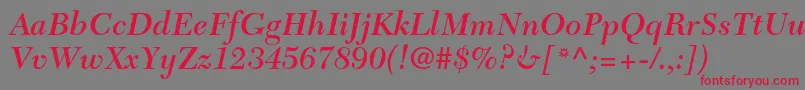 fuente NewcaledonialtstdSemibdit – Fuentes Rojas Sobre Fondo Gris