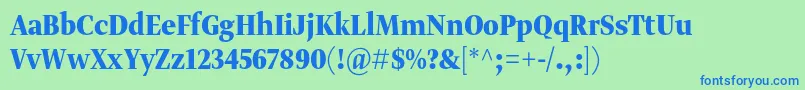 Gretadisnarprobol Font – Blue Fonts on Green Background