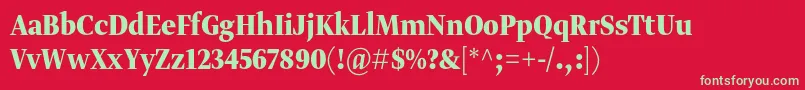 Gretadisnarprobol Font – Green Fonts on Red Background