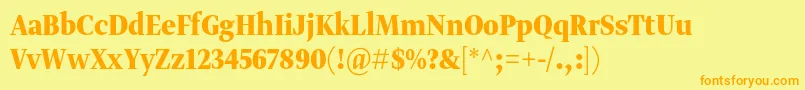 Gretadisnarprobol Font – Orange Fonts on Yellow Background