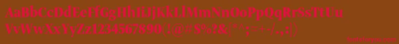 Gretadisnarprobol Font – Red Fonts on Brown Background