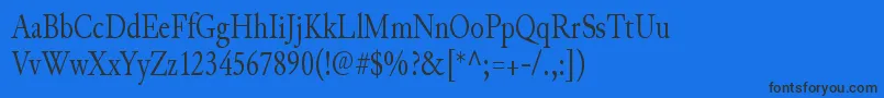JunicodeRegularcondensed Font – Black Fonts on Blue Background