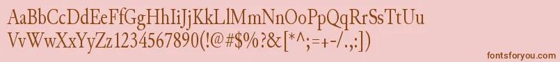 JunicodeRegularcondensed Font – Brown Fonts on Pink Background