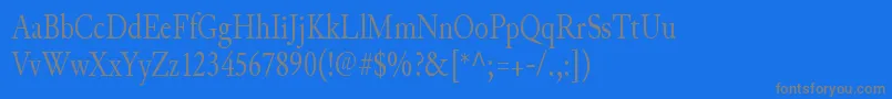 JunicodeRegularcondensed Font – Gray Fonts on Blue Background