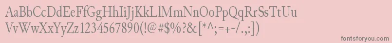 Czcionka JunicodeRegularcondensed – szare czcionki na różowym tle