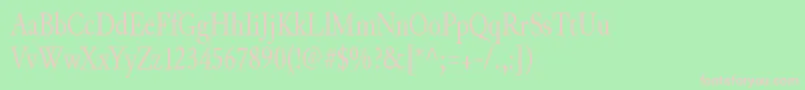 Police JunicodeRegularcondensed – polices roses sur fond vert