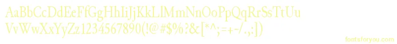 JunicodeRegularcondensed Font – Yellow Fonts on White Background
