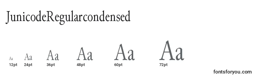JunicodeRegularcondensed Font Sizes