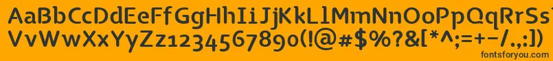 TgNaonao Font – Black Fonts on Orange Background