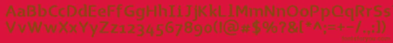 TgNaonao Font – Brown Fonts on Red Background