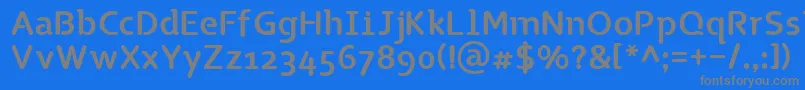 フォントTgNaonao – 青い背景に灰色の文字