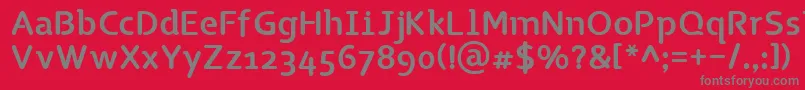 フォントTgNaonao – 赤い背景に灰色の文字