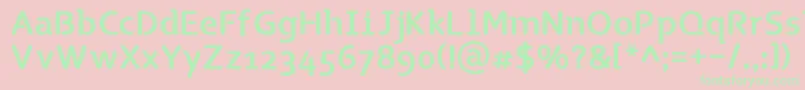 TgNaonao Font – Green Fonts on Pink Background