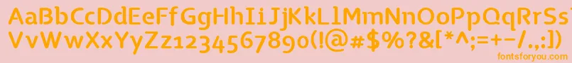 TgNaonao Font – Orange Fonts on Pink Background
