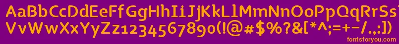 TgNaonao Font – Orange Fonts on Purple Background
