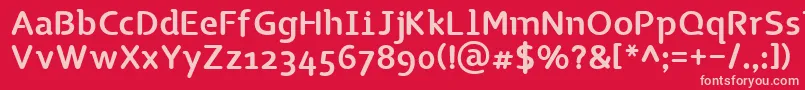 フォントTgNaonao – 赤い背景にピンクのフォント
