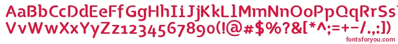 フォントTgNaonao – 白い背景に赤い文字