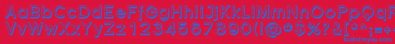 FlorencesansShaded Font – Blue Fonts on Red Background