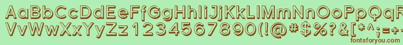 FlorencesansShaded Font – Brown Fonts on Green Background