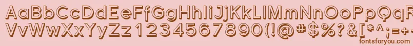 FlorencesansShaded-Schriftart – Braune Schriften auf rosa Hintergrund