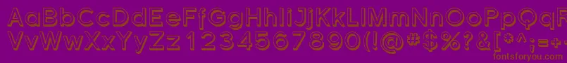 FlorencesansShaded Font – Brown Fonts on Purple Background