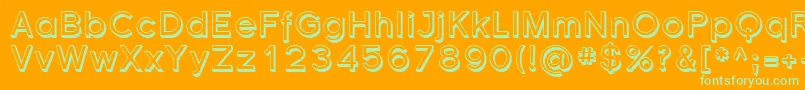 FlorencesansShaded Font – Green Fonts on Orange Background