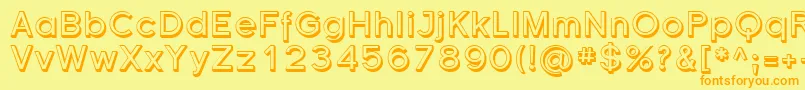 FlorencesansShaded Font – Orange Fonts on Yellow Background