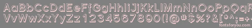 FlorencesansShaded-Schriftart – Rosa Schriften auf grauem Hintergrund