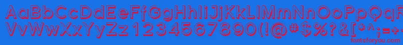 FlorencesansShaded Font – Red Fonts on Blue Background