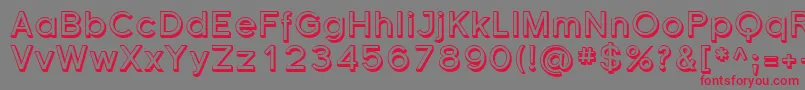 FlorencesansShaded Font – Red Fonts on Gray Background