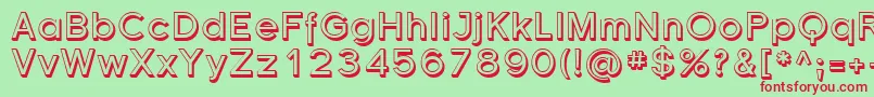 FlorencesansShaded Font – Red Fonts on Green Background