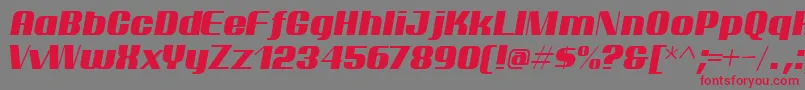 PtarmiganItalic Font – Red Fonts on Gray Background