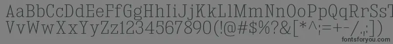KingsbridgeScEl Font – Black Fonts on Gray Background