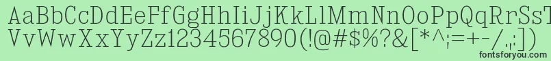 フォントKingsbridgeScEl – 緑の背景に黒い文字