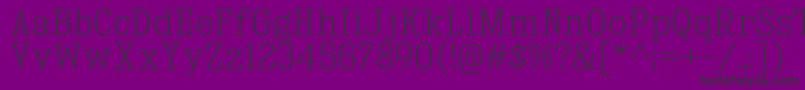 KingsbridgeScEl Font – Black Fonts on Purple Background