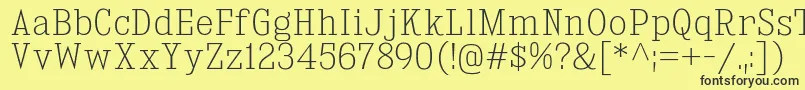 KingsbridgeScEl Font – Black Fonts on Yellow Background