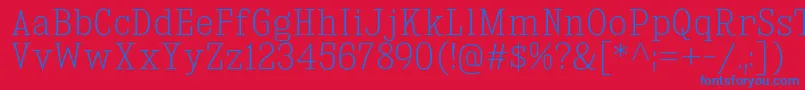 KingsbridgeScEl Font – Blue Fonts on Red Background