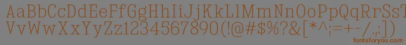 KingsbridgeScEl Font – Brown Fonts on Gray Background